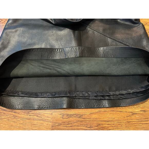 Anonymous John Carlisle Women's Lamb Leather Mini Skirt Black Sz 6 Edgy Fashion - Picture 3 of 8